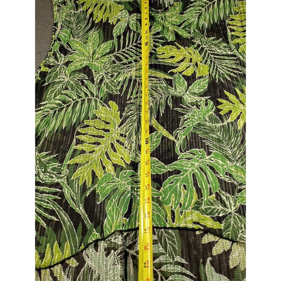 Cha Cha Vente Dress Women 3X Black Green Tropical Knit Coverup Mini Casual - Picture 14 of 16